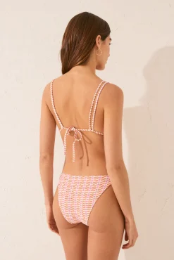 Braga bikini clásica estampado geométrico
