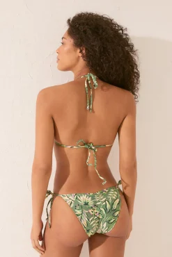 Braga bikini clásica print tropical reversible