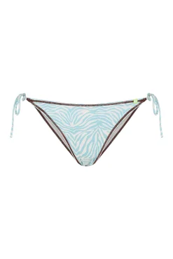 Braga bikini tiras cebra turquesa