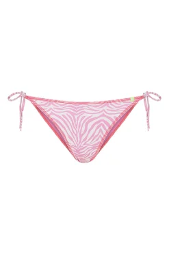 Braga bikini tiras cebra rosa