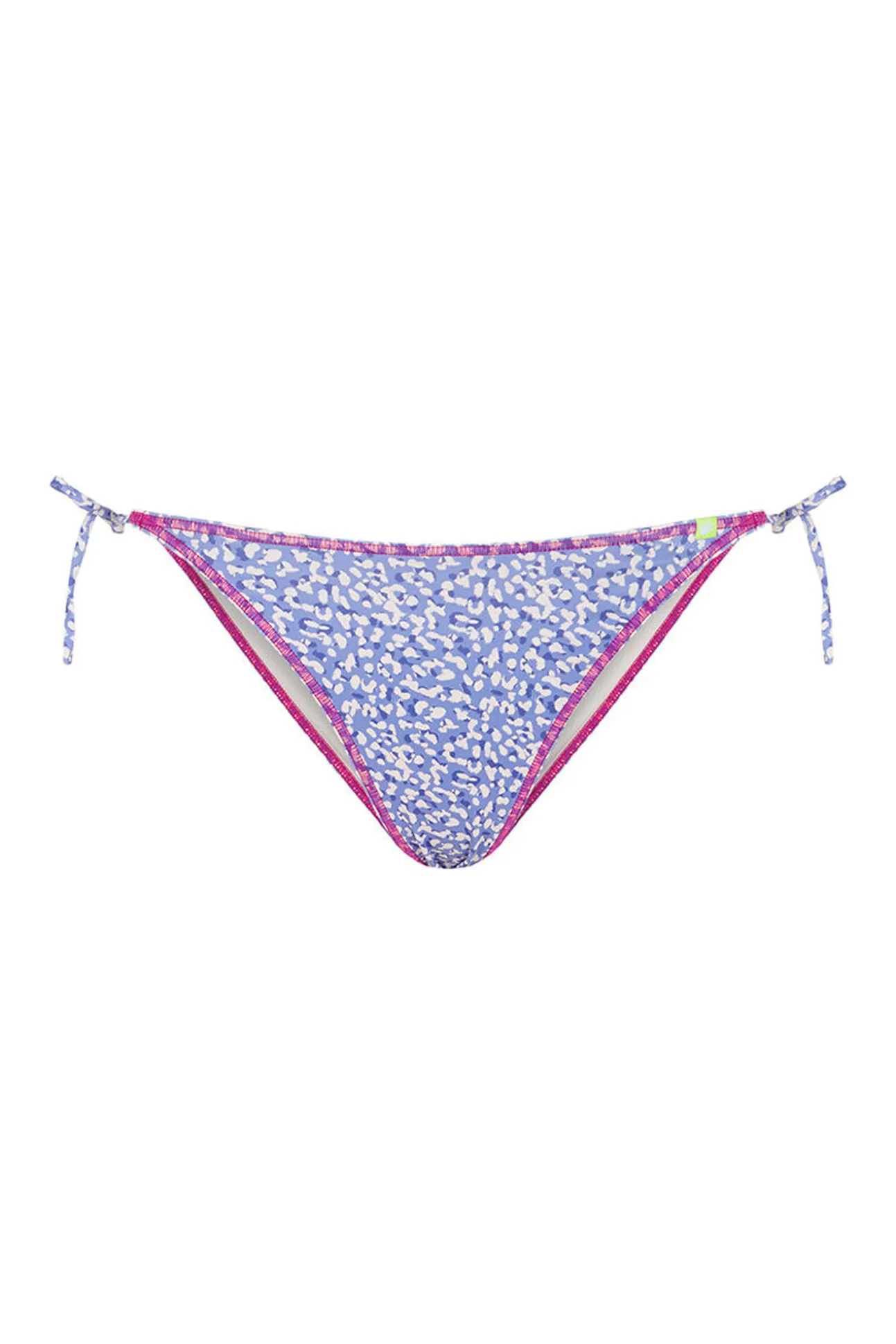 Braga bikini tiras leopardo azul