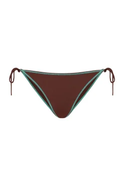 Braga bikini tiras marrón