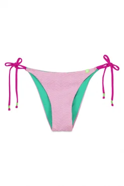 Braga bikini tiras rosa metalizado