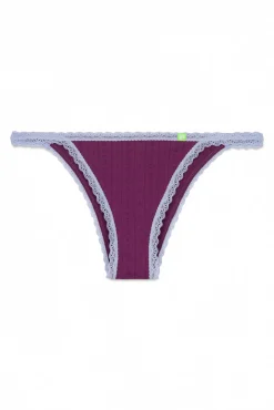 Braga brasileña seamless pointelle burgundy