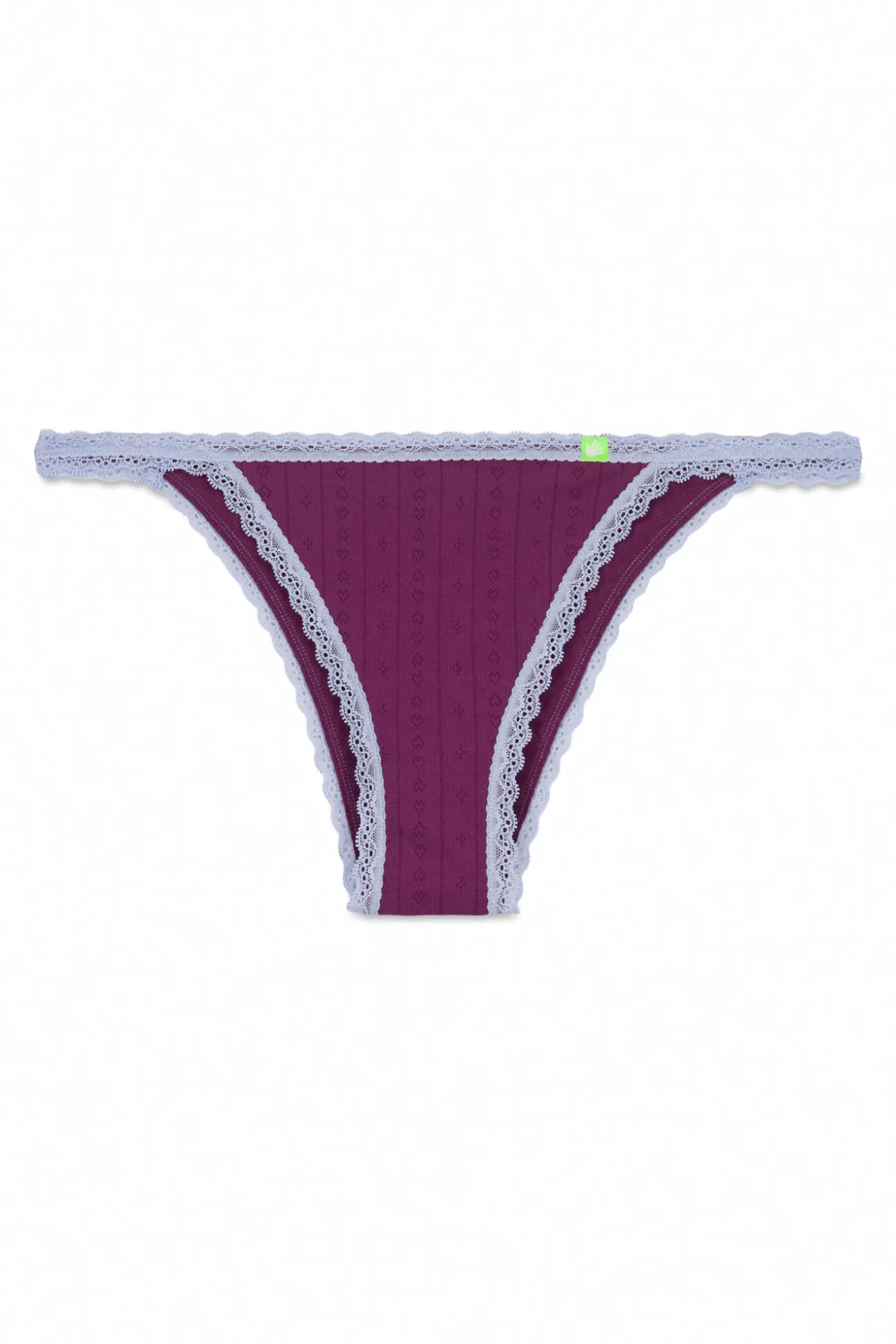 Braga brasileña seamless pointelle burgundy
