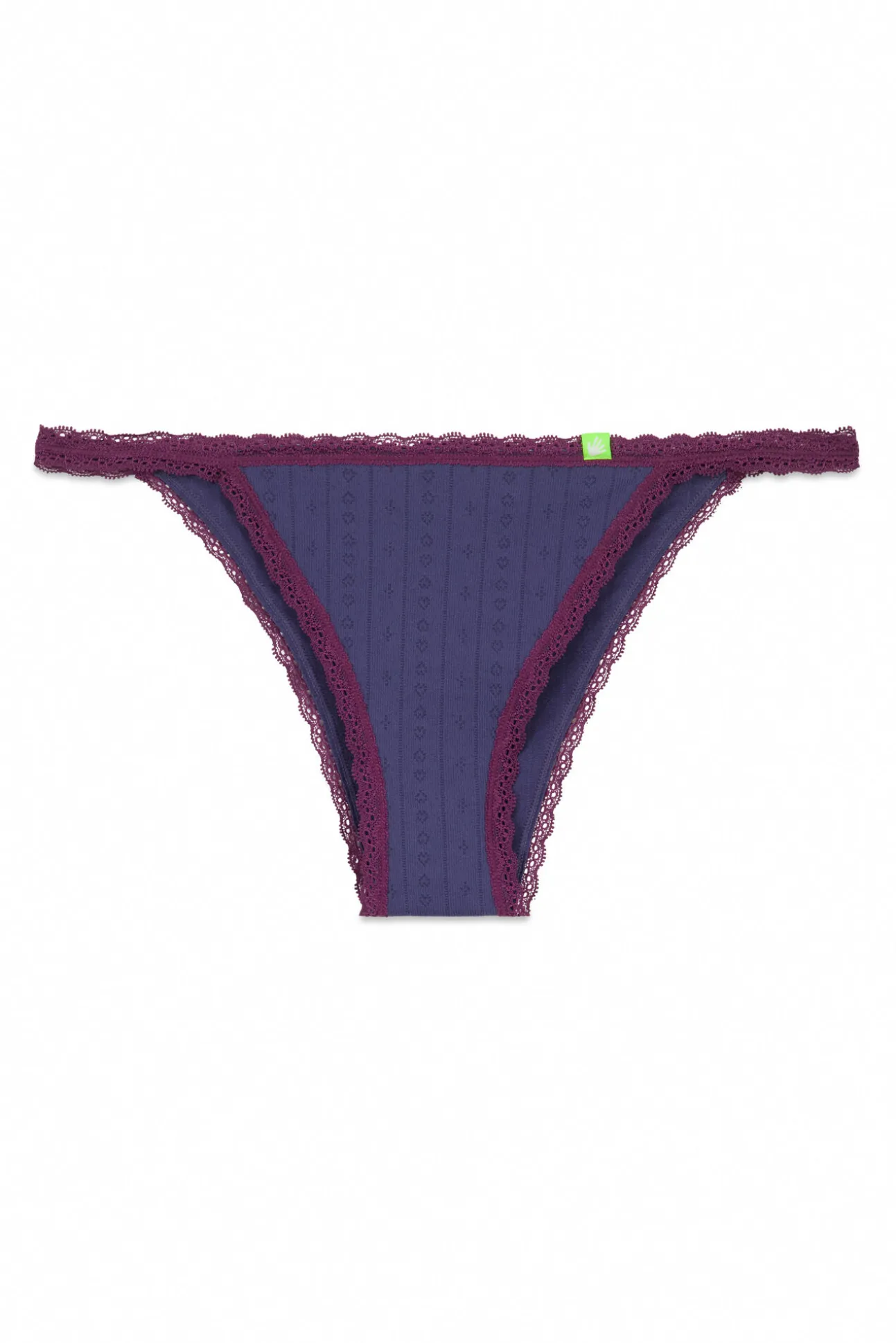 Braga brasileña seamless pointelle azul