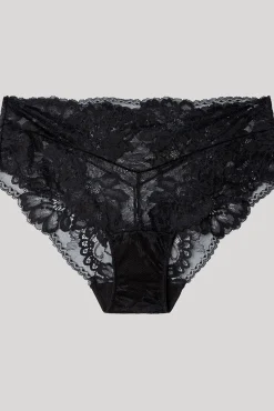Braga bóxer brasileña encaje negra