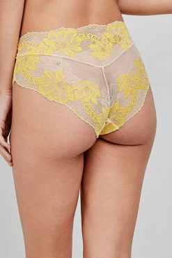 Braga bóxer brasileña encaje beige