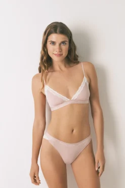 Braga clásica algodón rosa