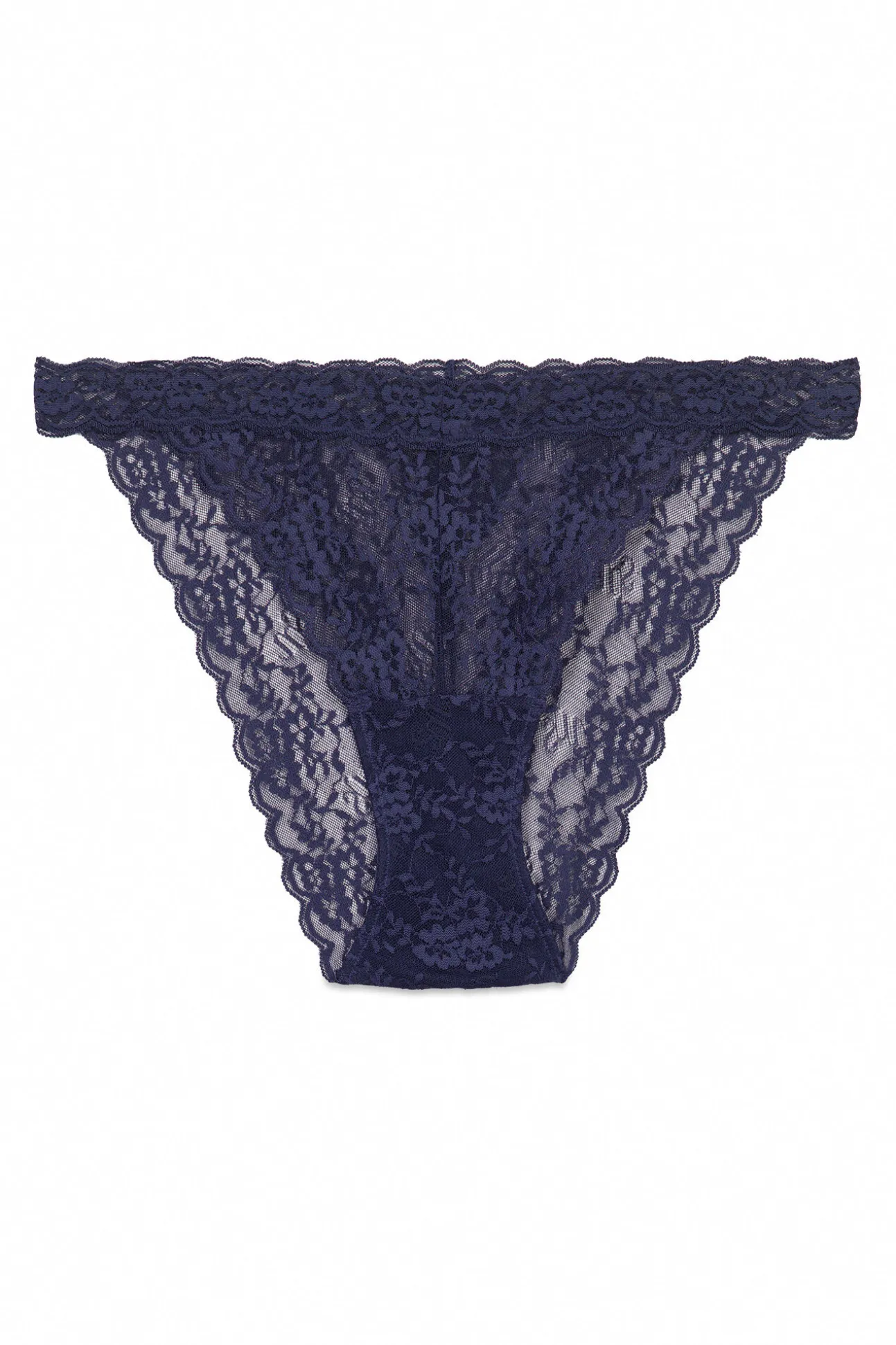 Braga clásica encaje cintura "V" azul oscuro