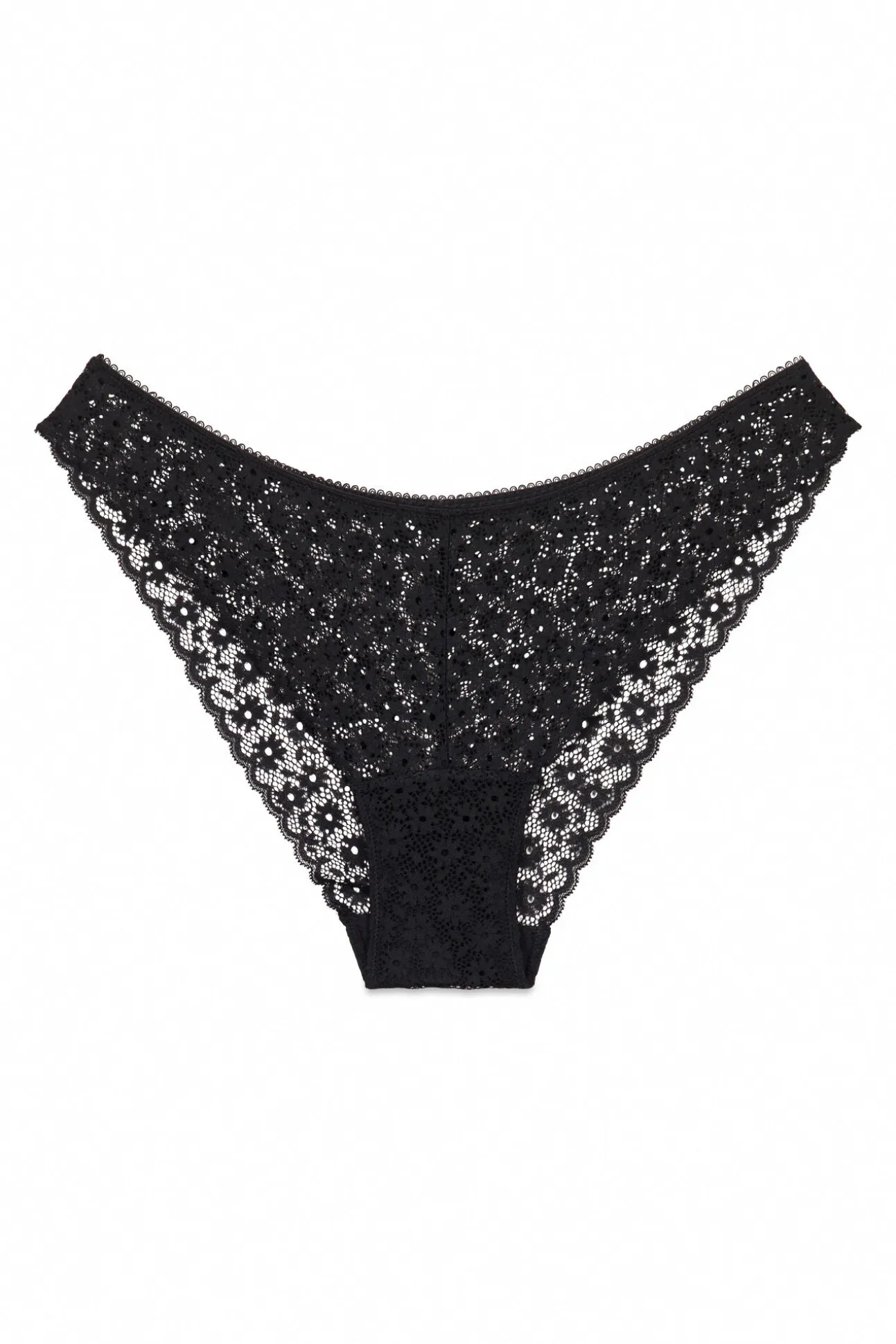 Braga clásica encaje floral negro