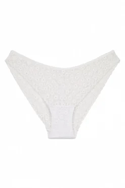Braga clásica encaje floral blanco