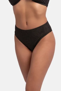 Braga de bikini brasileña lúrex negro