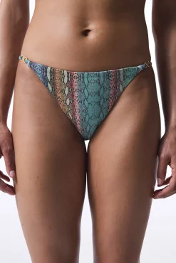 Braga de bikini clásica print serpiente brillo