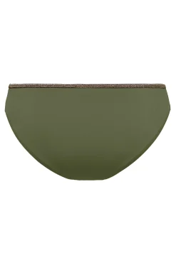Braga de bikini clásica verde lurex