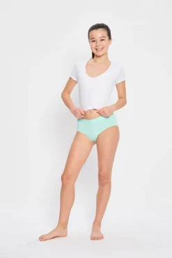 Braga Menstrual Adolescente Boyleg Algodón Orgánico Flujo Abundante Green