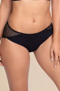 Braga menstrual bikini encaje negra – Absorción media