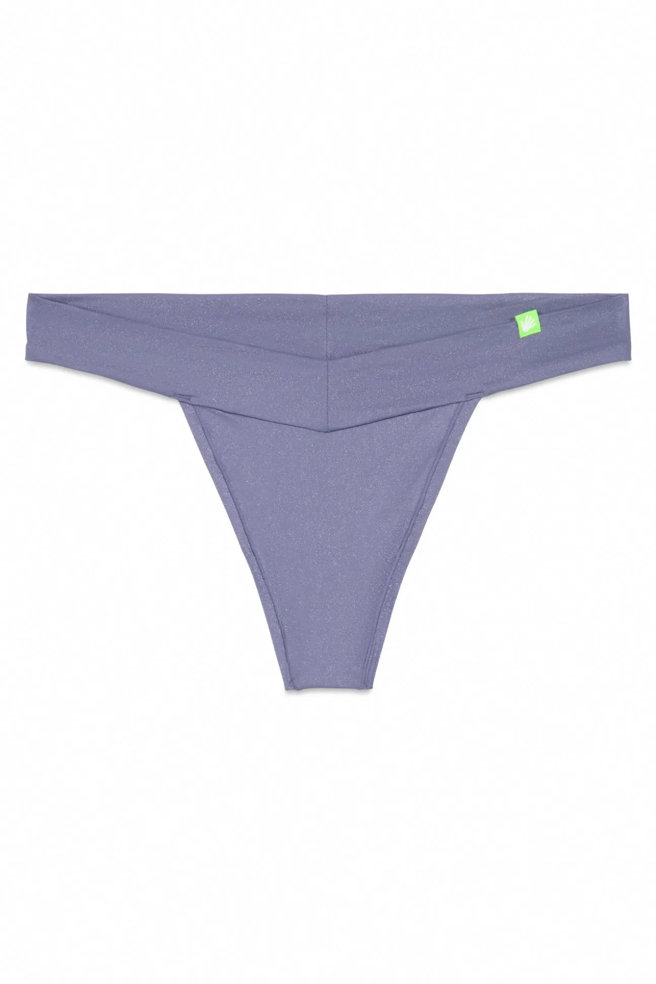 Braga tanga microfibra brillo azul