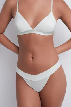 Braga tanga microfibra brillo verde