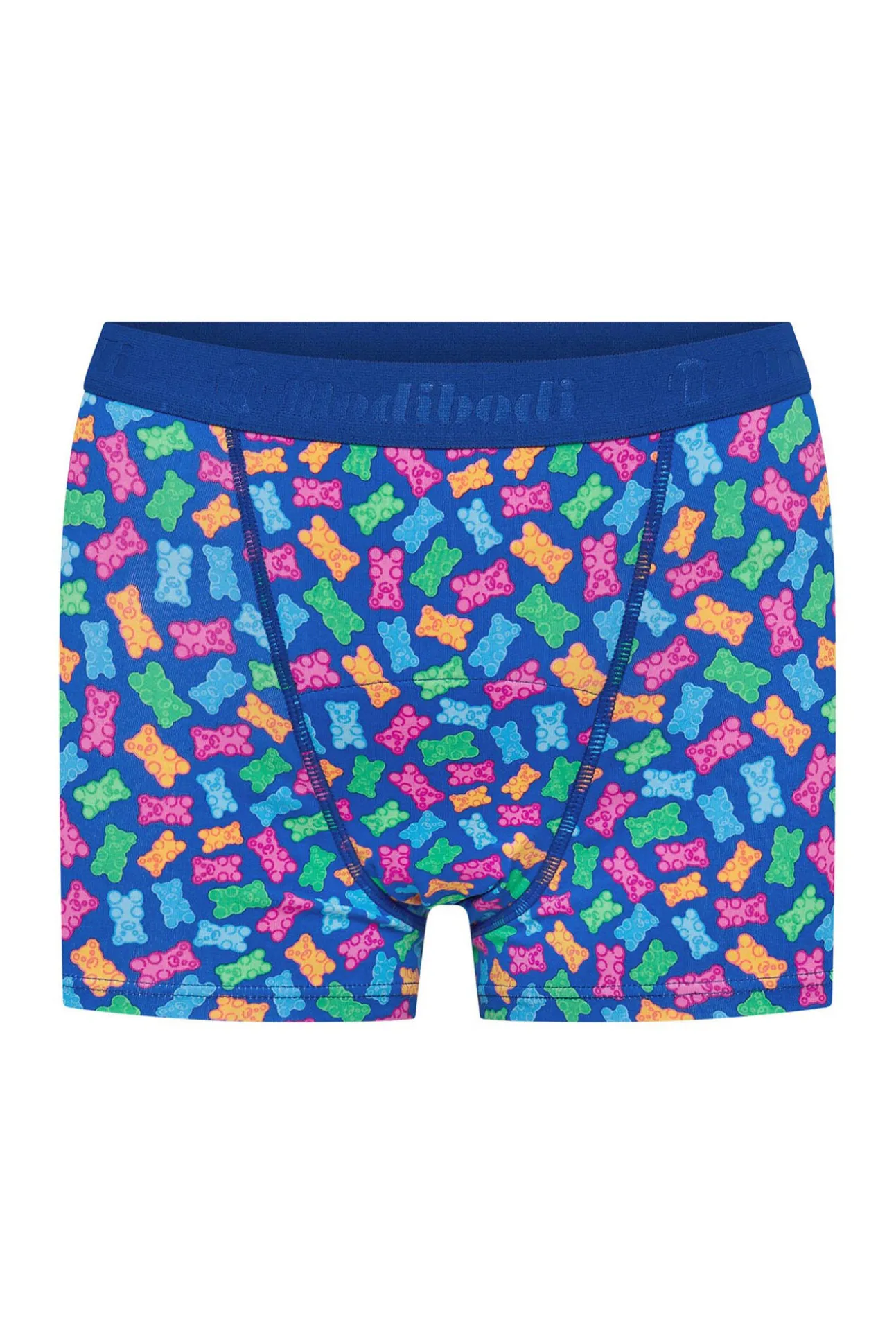 Braguita menstrual adolescente hipster boyshort algodón orgánico Candy Bear Blue absorción Moderada Abundante