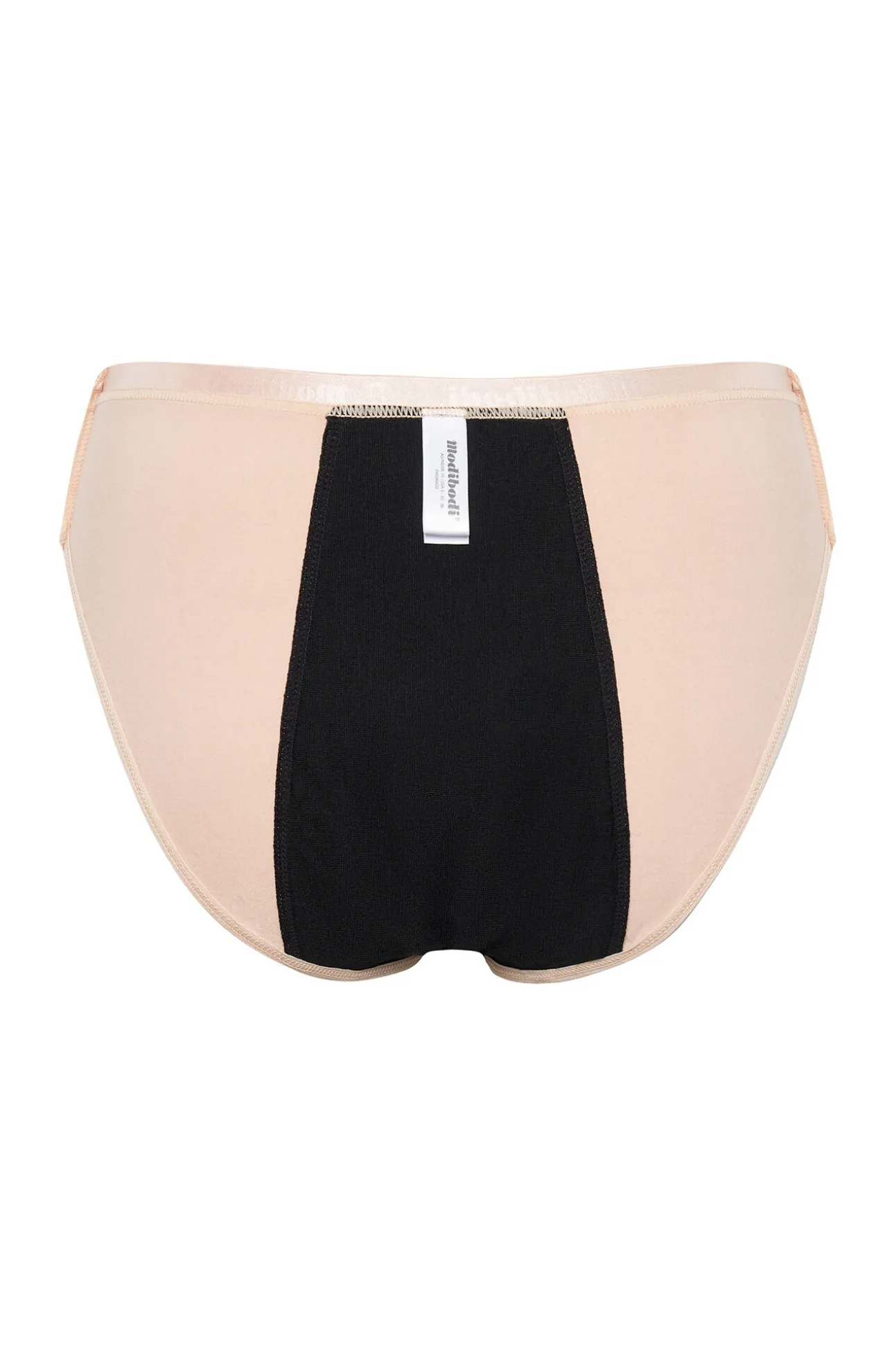 Braguita menstrual adolescente hipster boyshort algodón orgánico negra absorción maxi