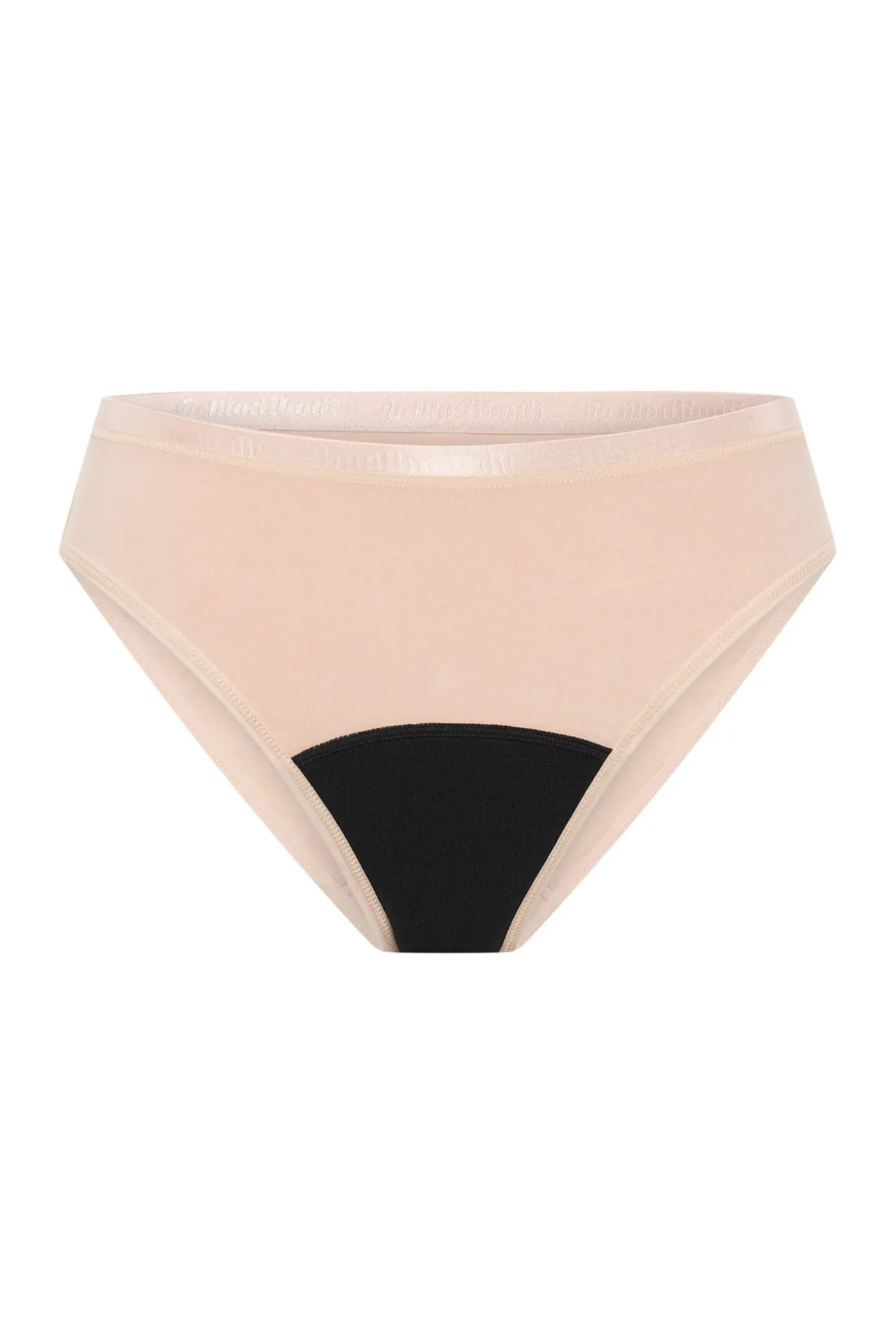 Braguita menstrual adolescente hipster algodón orgánico negra absorción moderada abundante