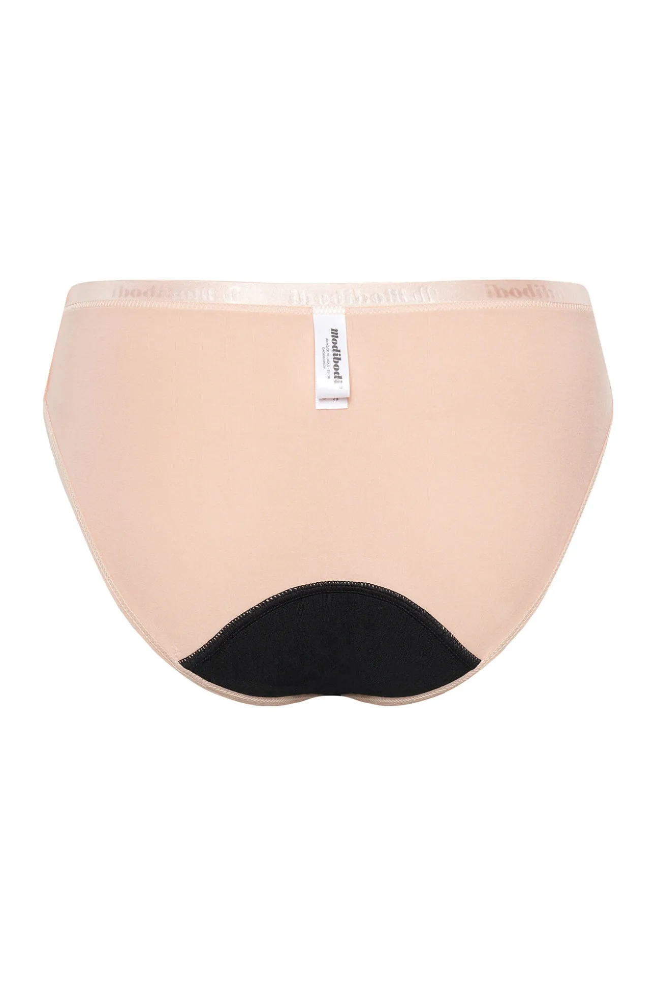 Braguita menstrual adolescente hipster algodón orgánico negra absorción moderada abundante