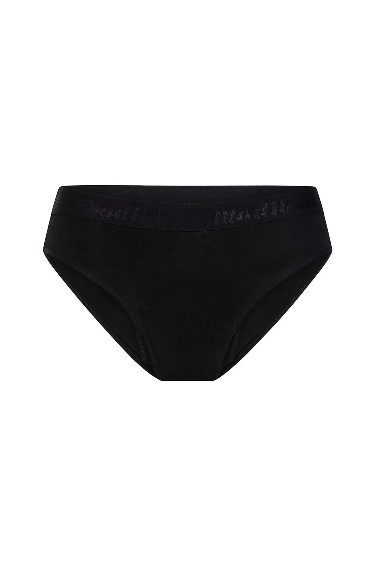 Braguita menstrual adolescente hipster algodón orgánico negra absorción moderada abundante