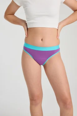 Braguita menstrual adolescente hipster algodón orgánico Power Purple absorción moderada abundante