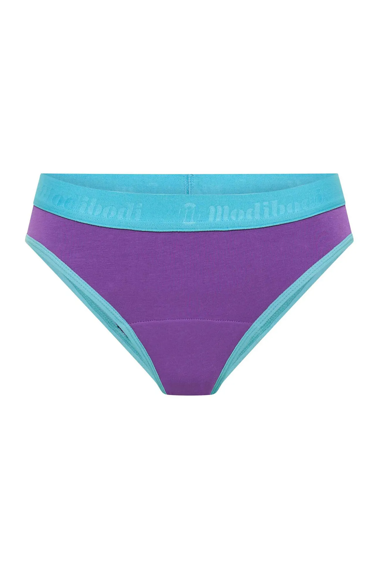 Braguita menstrual adolescente hipster algodón orgánico Power Purple absorción moderada abundante