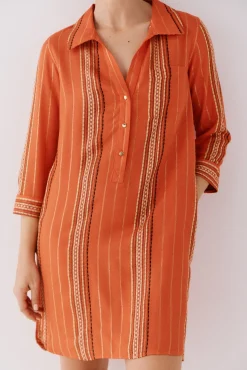 Caftán túnica cuello camisero