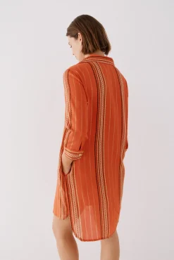 Caftán túnica cuello camisero
