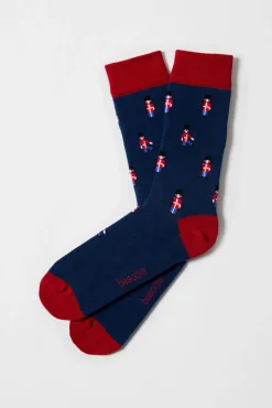 Calcetines altos estampado gatos algodón orgánico