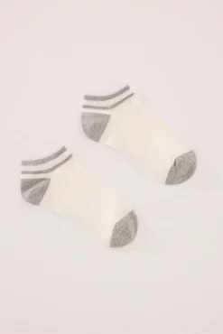 Calcetines cortos blancos lurex