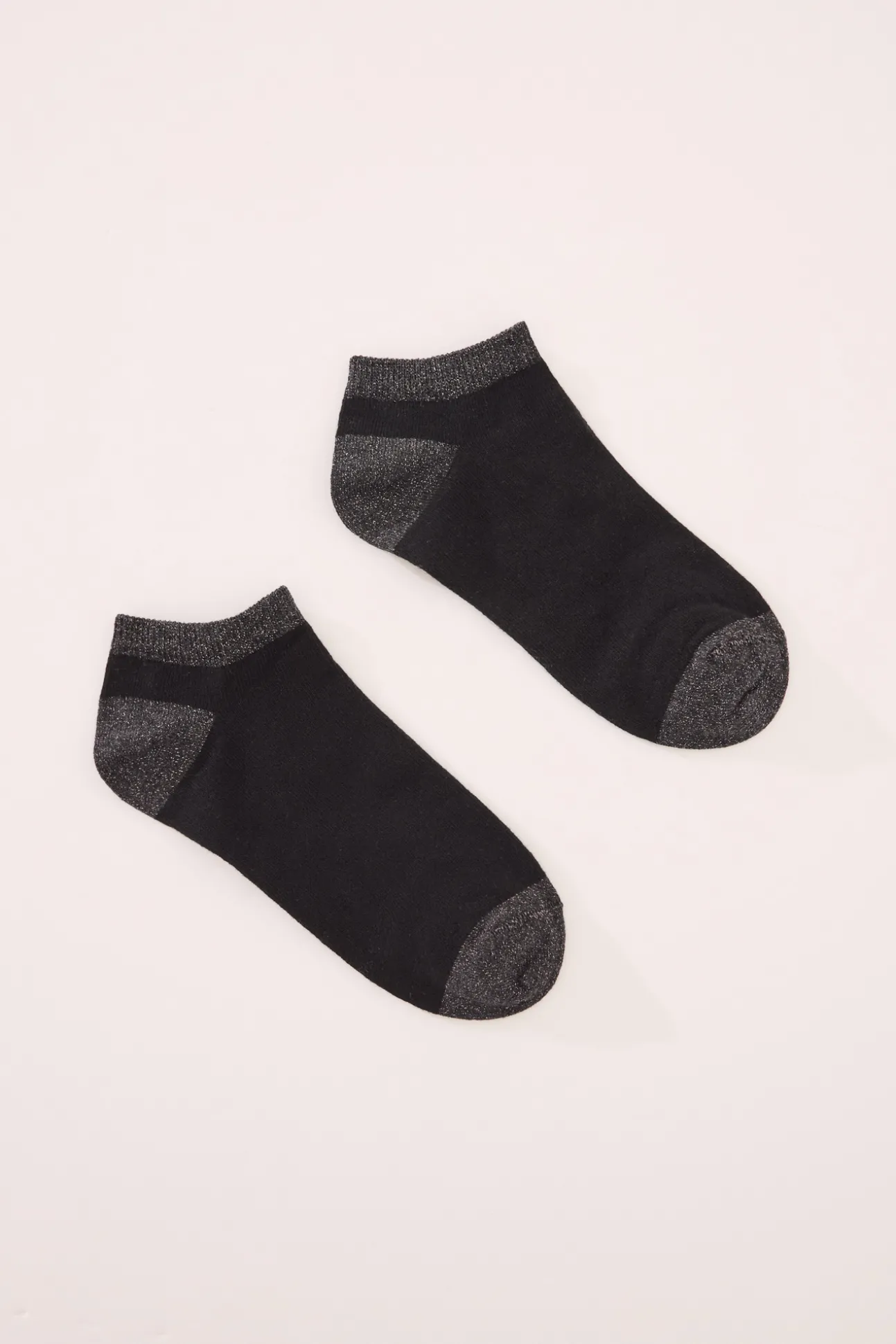 Calcetines cortos negros lurex