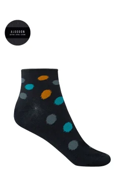 Calcetines de algodón lunares puño roulé
