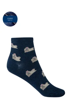 Calcetines de viscosa bichón maltés
