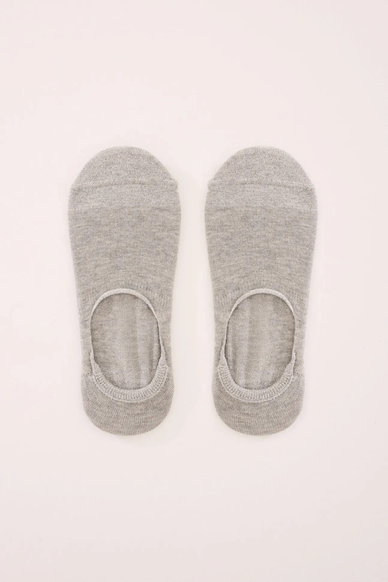 Calcetines invisibles gris lurex