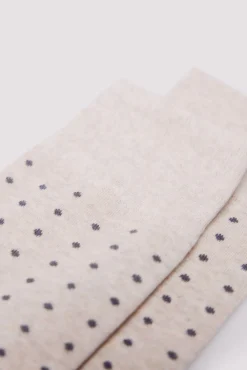 Calcetín jacquard lunares