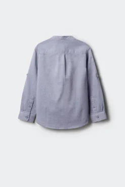 Camisa estructura cuello mao niño
