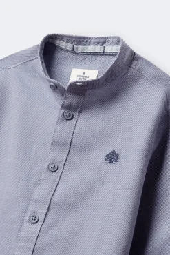 Camisa estructura cuello mao niño