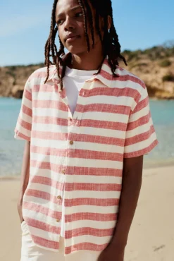 Camisa manga corta rayas niño