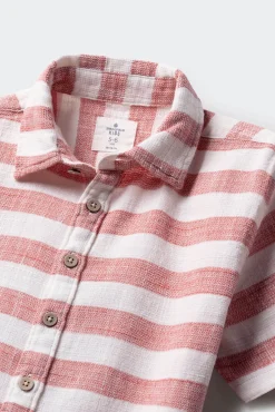 Camisa manga corta rayas niño