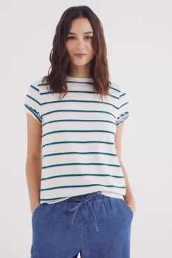 Camiseta algodón botones hombro