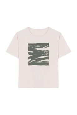Camiseta algodón pincelada verde