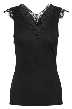 Camiseta básica detalle lencero