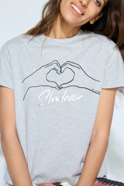 Camiseta corazón Tie-Dye