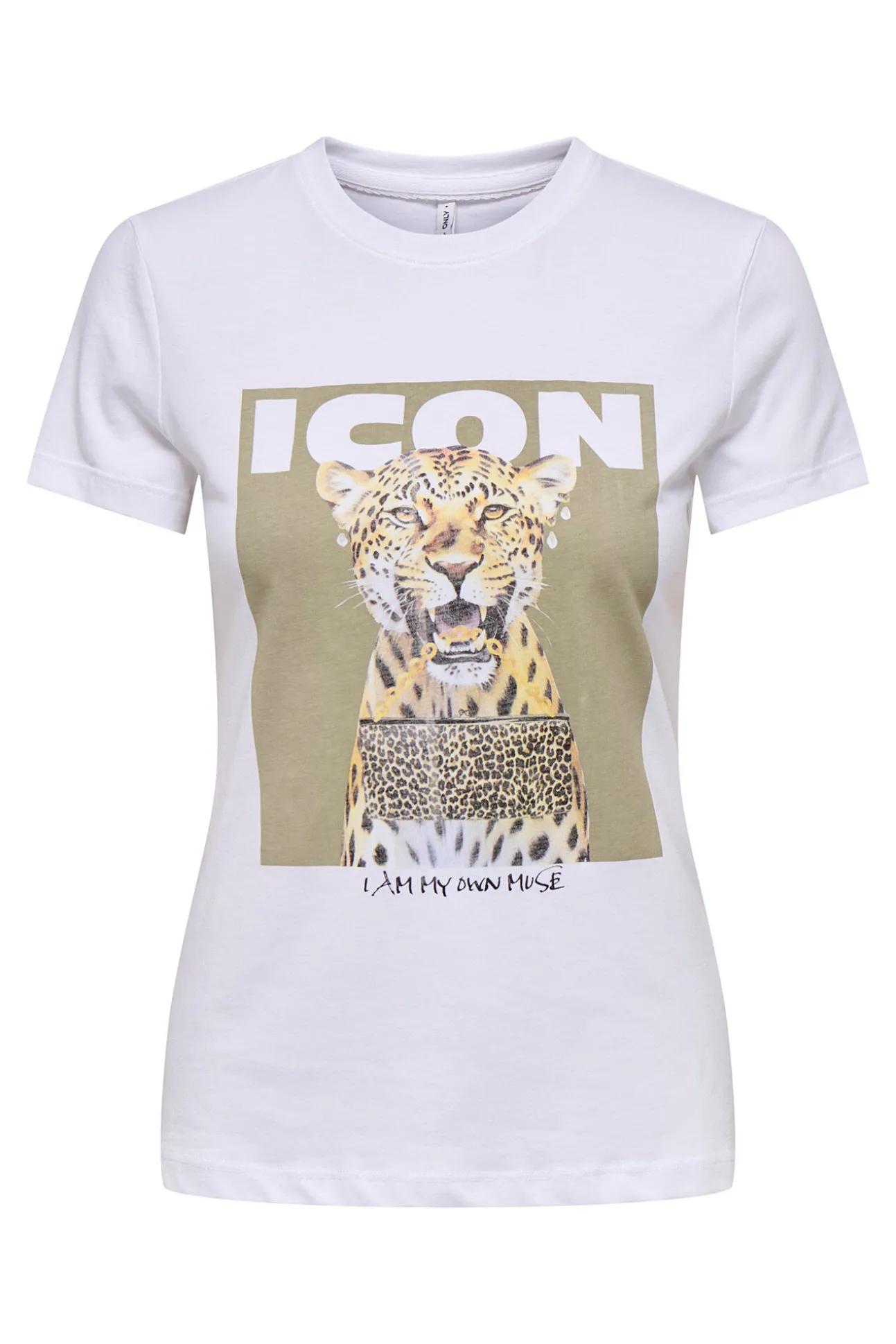 Camiseta de manga corta con dibujo frontal