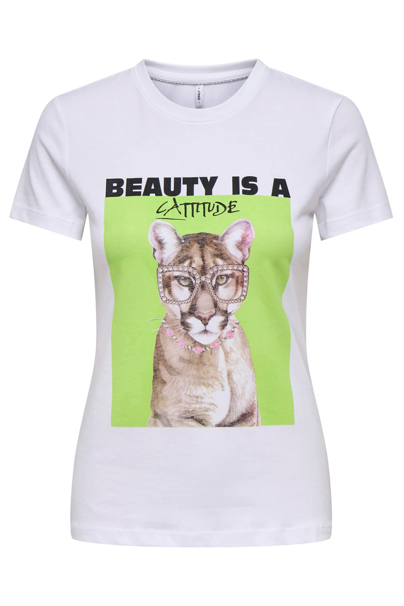 Camiseta de manga corta con dibujo frontal