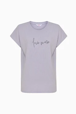 Camiseta de pijama manga corta lila
